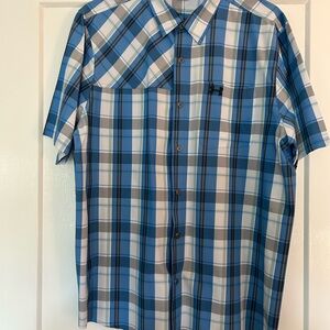 Men’s Under Armour short sleeve plaid shirt